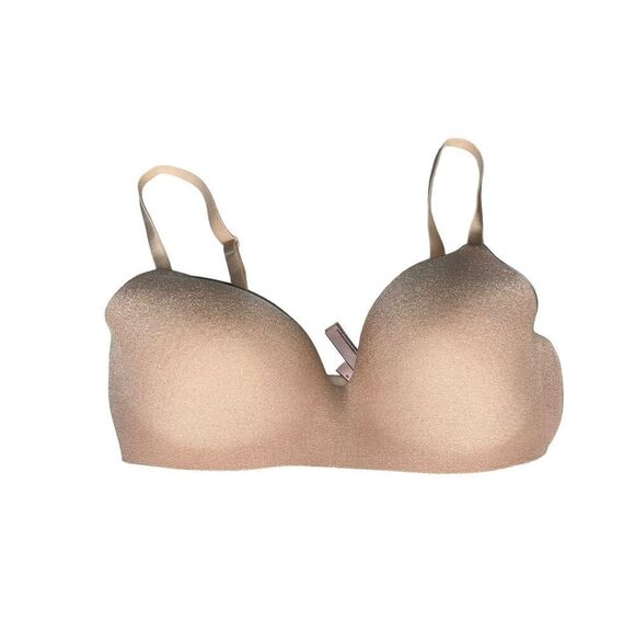 Victorias secrets tshirt lightly lined wireless tan nude shimmer 38DD - Picture 1 of 4